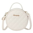 thumbnail image 1 of Bolso de hombro retro Likrtyny PU Con patrón de celosía blanco Mini, 1 of 9
