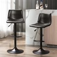 thumbnail image 1 of Ofika Swivel Bar Stools Set of 2, Modern Adjustable Counter Height Bar Stool with Back,Comfortable PU Leather Upholstered Seat Bar Chairs for Kitchen Counter Dining Room, 1 of 7