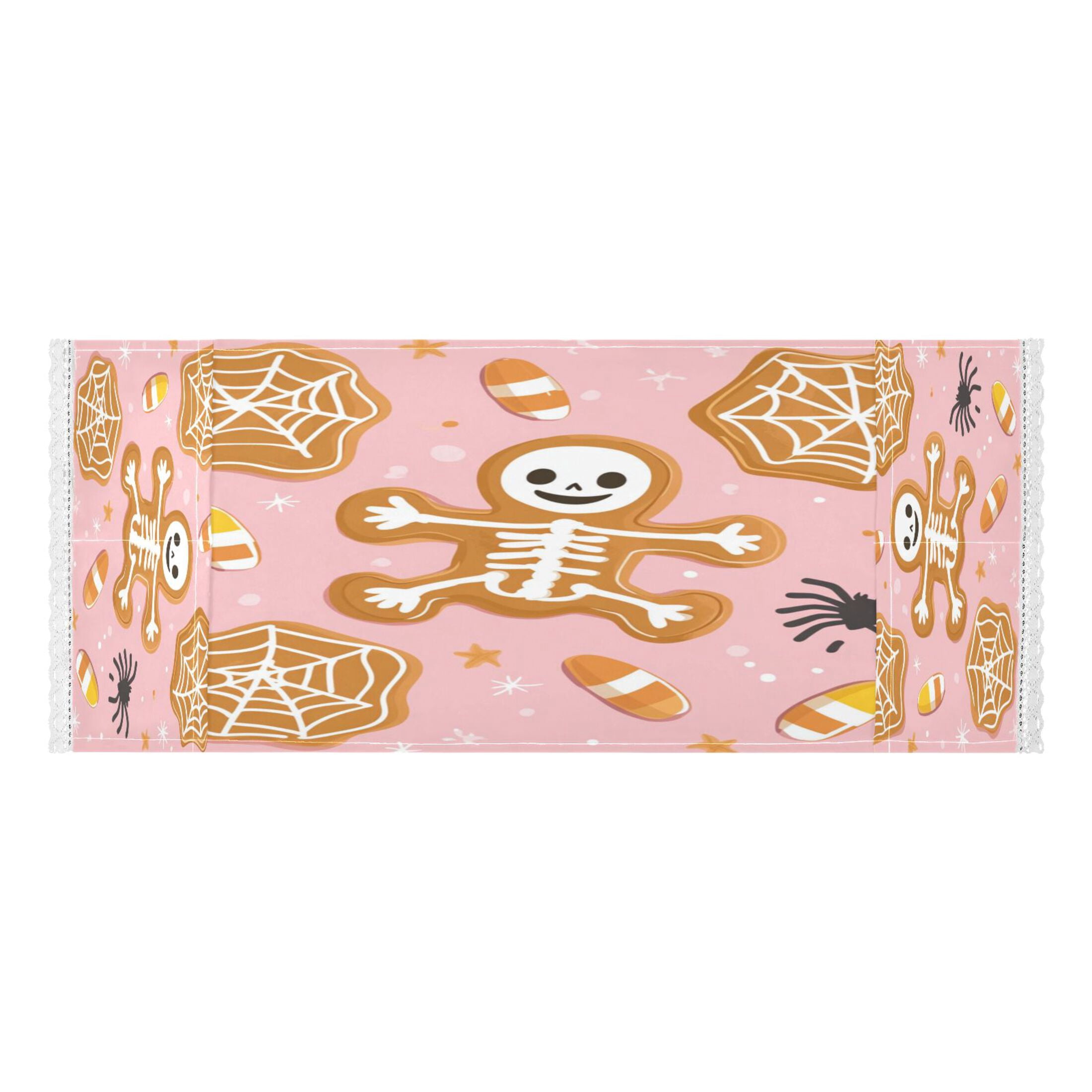 WOBOGO Halloween Cookies and Gingerbread Men Pattern Washing Machine Cloth Dryer Refrigerator Top Cover Protective Non-Slip Mat For Kitchen Laundry