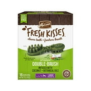 Merrick Fresh Kisses Grain-Free Coconut Oil & Botanicals Large Brush Dental Dog Treats, 16 Ct