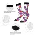 thumbnail image 3 of Cauagu Peonies Print Crew Socks for Women and Men,Adult Athletic Running Socks 1-Pair Sports Socks Work Gear Socks with Moisture Wicking, 3 of 6
