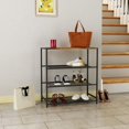 thumbnail image 3 of Metal Shoe Rack, All-Metal Shoe Tower, Shoe Storage Shelf with MDF Top Board, Each Tier Fits 3 Pairs of Shoes, Entryway Shoes Organizer with Sturdy Metal Shelves(4-Tier,Rustic Brown), 3 of 8