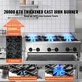 SKYSHALO Gas Range for Commercial Kitchens, 6Burner Countertop Model