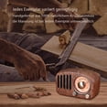 thumbnail image 3 of FM FM Radio clásica retro de madera pequeña, radio portátil con altavoz Bluetooth, radio nostálgica con función AUX/SD, batería recargable de 1100 mAh.(madera de nogal), 3 of 7