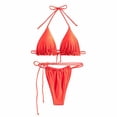 thumbnail image 2 of EGNMCR Tankini Swimsuits for Women Women's Comfortable And Fashionable Solid Color Split Swimsuit Set Swimsuit, 2 of 9