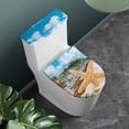 thumbnail image 3 of HELLHERO Starfish Toilet Seat Lid Cover Set with Adjustable 2 Pcs Set Toilet Top Cover U-Shaped for Universal, 3 of 8