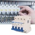 thumbnail image 4 of Disyuntor trifásico 32A, 4P, Disyuntor de 4 polos 32A, 400V, 30mA, Protección contra cortocircuitos para líneas de distribución de iluminación residencial, 4 of 4