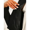 thumbnail image 5 of DARING DIVA Women's Notched Lapel Business Cropped Blazer XS Black, 5 of 6