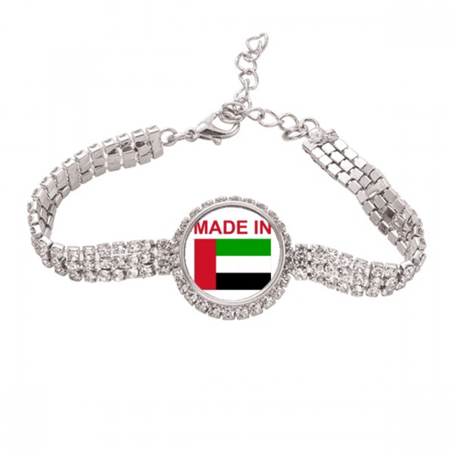 en emiratos árabes unidos, país amor Pulsera de tobillera de cadena de tenis, joyería de diamantes