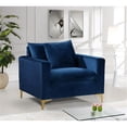 thumbnail image 4 of Home Square 2 Piece Upholstered Velvet Accent Chair Set in Navy, 4 of 5