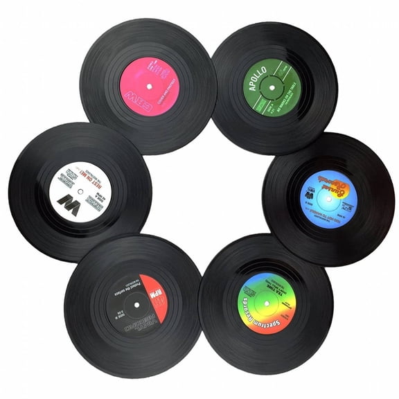 AUQ 6Pcs Bar Coasters for Home Pub,High-Quality Abs Material Coasters for Drinks,Easy to Clean and Maintain Cup Coaster