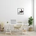 thumbnail image 2 of Parisian Fashion Illustration High End Design Black Dress Beauty & Fashion Framed Art Print Wall Art, 17x17, 2 of 8