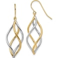 thumbnail image 1 of 14K Two-Tone Jbsp's Polished Dangle Earrings (38.8 X 14) Made In Turkey le1950, 1 of 5