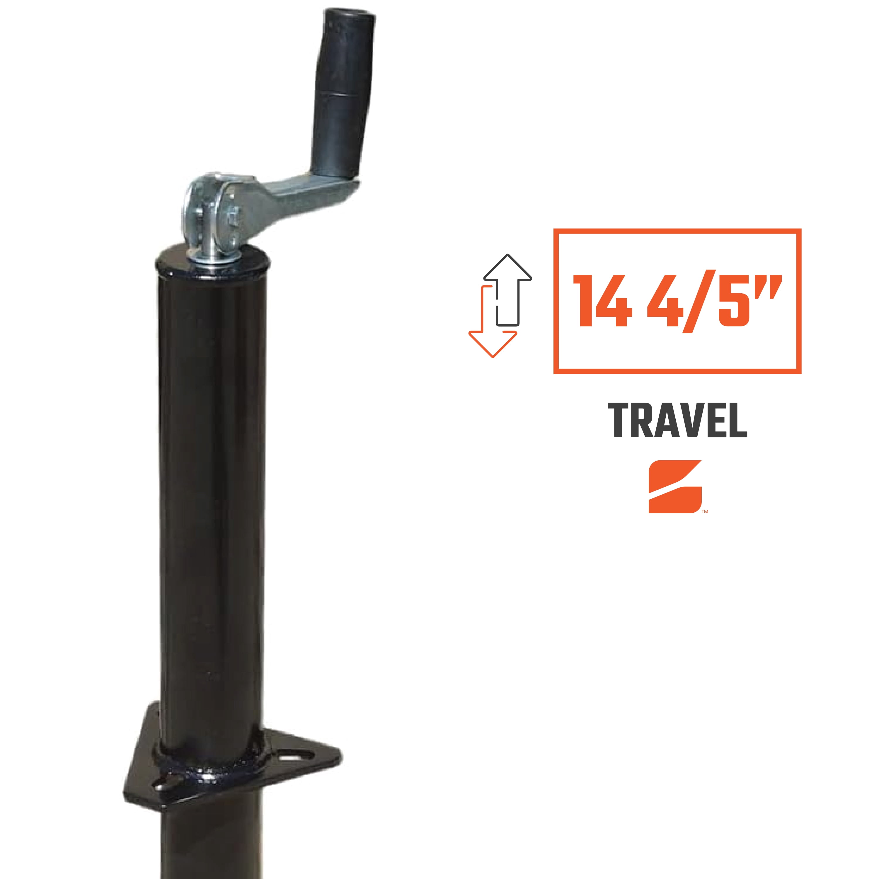 "Bastion Heavy Duty Stabilizer Trailer Jack | 5000lb Capacity | 14.8"" Travel | BJ-5000TW-1"