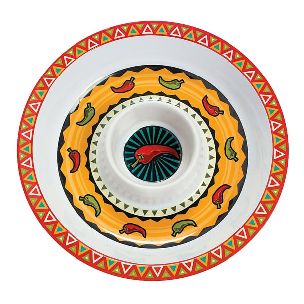 Fun Express Southwest Chilies Chip Dip Tray For Cinco De Mayo Party Supplies Serveware Barware Serving Bowls Cinco De Mayo 1 Piece Walmart Com Walmart Com