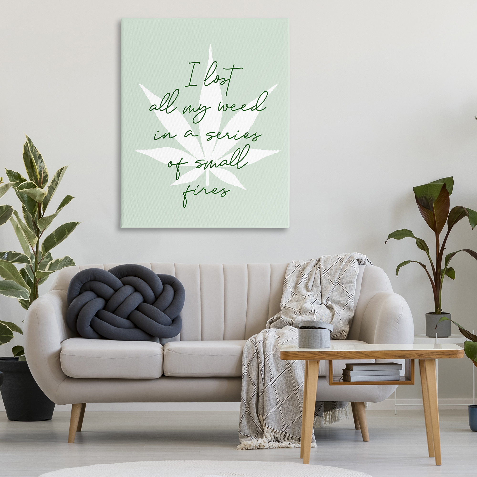 Stupell Industries Funny Weed Saying Novelty & Humor Painting Wrapped Canvas Art Print Wall Art, 36 x 48