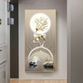 thumbnail image 4 of Nuevos carteles e impresiones de lienzo de ciervo dorado de Fengshui chino abstracto de piedra zen, arte de pared de lujo moderno para decoración de porche, 4 of 5