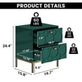 thumbnail image 3 of Boyel Living Nightstand with 2 Drawers, Modern Green End Table Nightstands Wood Bedside Table for Bedroom Living Room, 3 of 6
