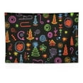 thumbnail image 5 of COMIO  Tapestry Wall Hanging Black Christmas Tapestries Wall Tapestry for Bedroom Living Room Home Wall Decor, 5 of 7