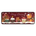 thumbnail image 1 of Christmas Kitchen Rug Sets 2 Piece Colorful Balls Pine Trees Snowflake Kitchen Runner Non Slip Rugs for Kitchen Floorfor Bath Cooking (47x17+30x17 Inches), 1 of 6