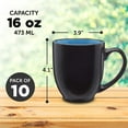thumbnail image 5 of Bistro Coffee Mugs 16 oz. Set of 10, Bulk Pack - Great for Tea, Cocoa, Diner, Travel mugs - Blue, 5 of 5