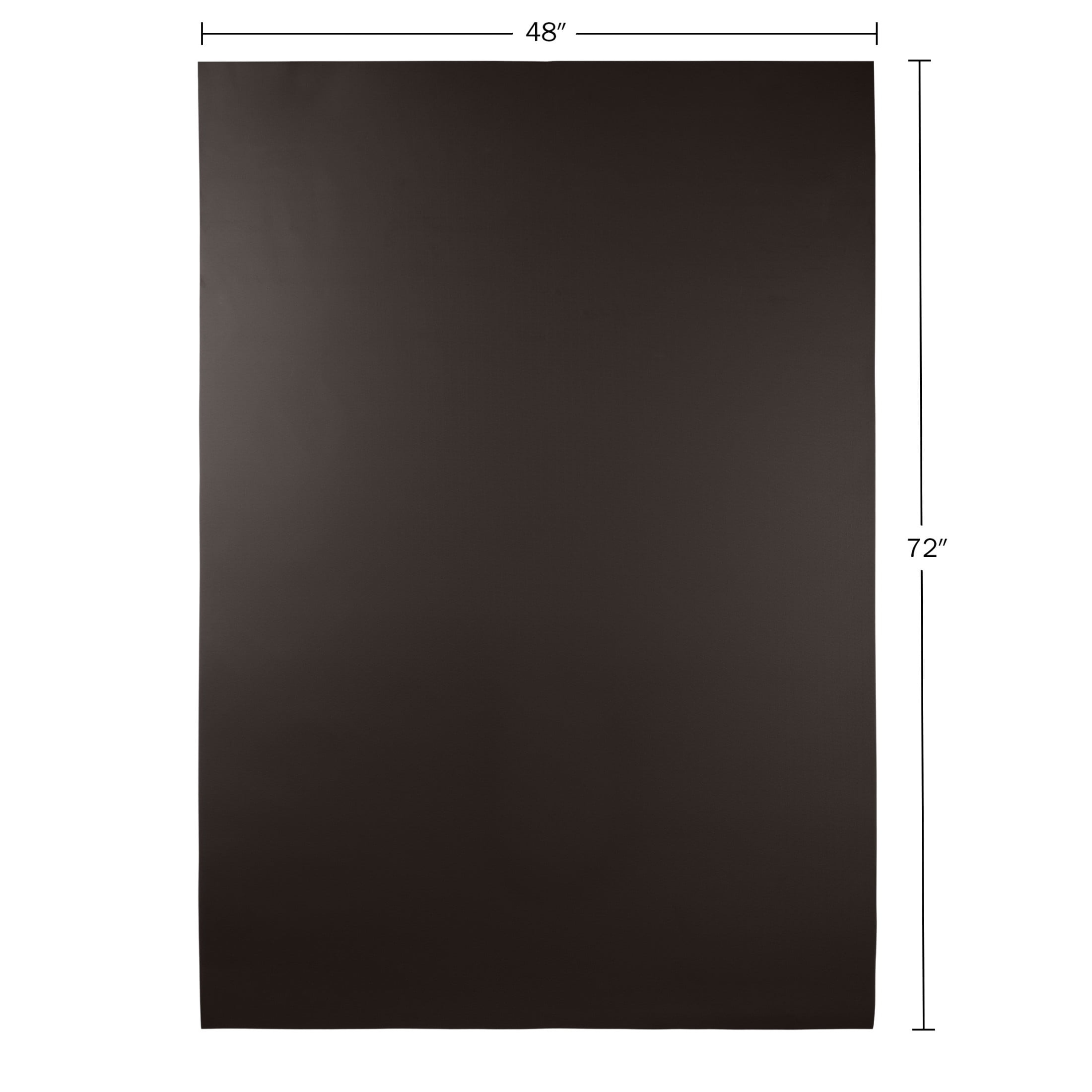 Wakeman Large Yoga Mat - 6’x4’ 8mm Thick Non-Slip Wide Exercise Mat, Black