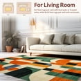 thumbnail image 2 of Flatwoven High Traffic Area Rug, Mid Century Eclectic Fusion, Non Slip, Stain Resistant, Washable Area Rugs for Living Room, Bedroom(Orange, 4X6), 2 of 8