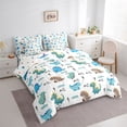 thumbnail image 3 of Homewish Cute Cartoon Dinasur 7-Piece Twin Bedding Sets,Wild Animal Bedding Comforter Set,Pixel Geometric Grid Sheet Sets For Boys Kids,Super Cozy Room Decor Reversible, 3 of 8
