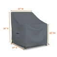 thumbnail image 4 of Covers & All Outdoor Chair Cover 12 OZ Pack of 2 Waterproof - 100% Weather Resistant Customize cover Stackable /Patio Chair covers with Air Pocket & Drawstring for Snug Fit (32"L x 37"D x 36"H, Grey), 4 of 6