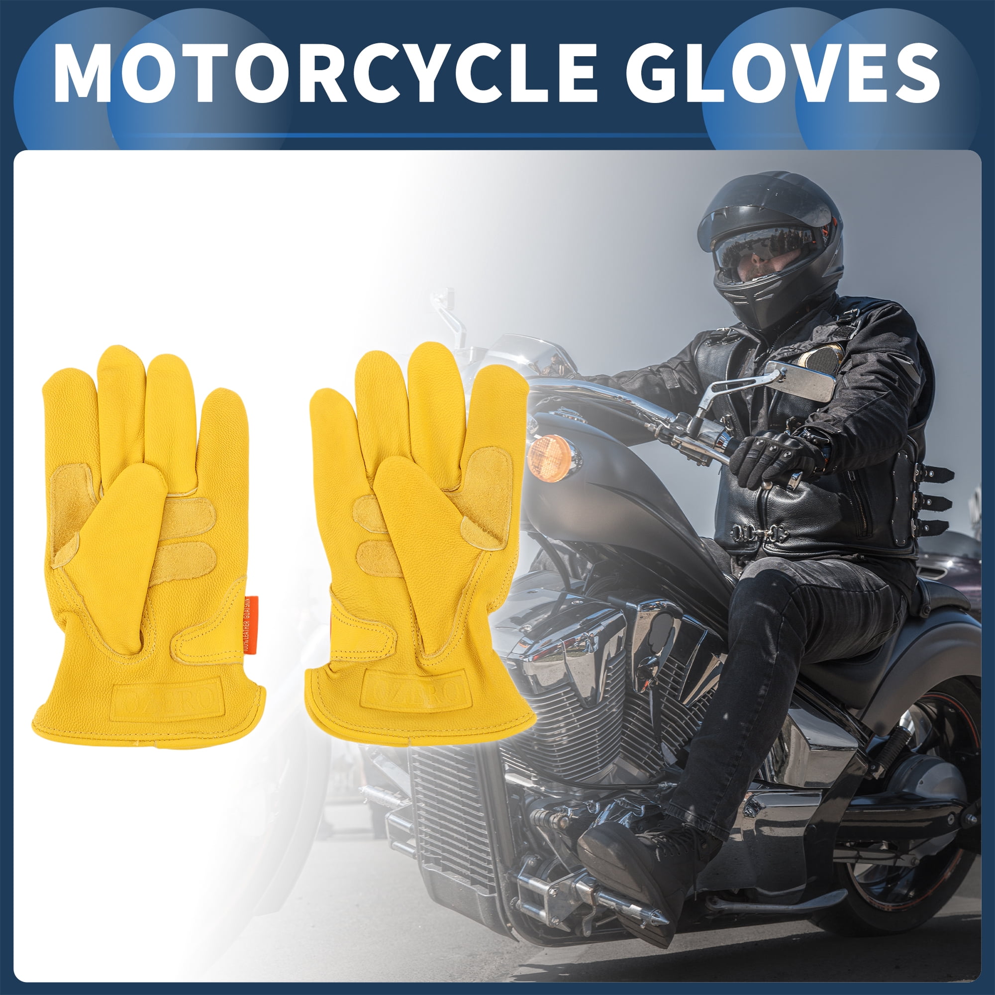 Unique Bargains Motorcycle Gloves, Outdoor Off-Road Mountain Motorcross Motorbike Dirt Bike Bicycle Racing ATV UTV L