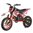 thumbnail image 1 of 49cc 2-Stroke Kids Dirt Bike, Gas Power Motocross, Off Road Mini Motorcycle, Pocket Motorbike with Front Rear Disc Brakes, Racing Max Speed 30KM/H (Red), 1 of 8