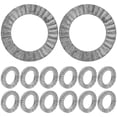 thumbnail image 3 of KAKOWELY Rondelles pour Vis 20 Pcs Rondelle en Acier au Manganèse à Coin Verrouillable M10 Haute Résistance Anti-Vibration Verrouillable Sécurisée pour Vis et Boulons Attaches Robustes Argent, 3 of 5