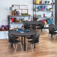 thumbnail image 3 of Regency 36 Round Adjustable Classroom Table- Grey & 4 Andy 12 Stack Chairs- Black, 3 of 7