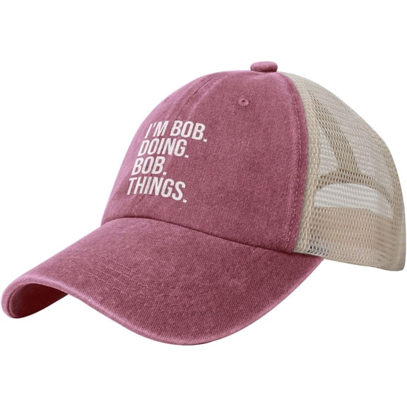 Im-Bob-Doing-Bob-Things Vintage Mesh Hat Dad Hats Trendy Caps Black