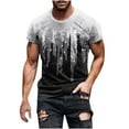thumbnail image 2 of Vivianyo HD Short Sleeve Shirt for Men Men Casual Round Neck Printing Pullover Fitness Sports Shorts Sleeves T Shirt Blouse, 2 of 5