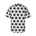 thumbnail image 4 of Xecao Soccer print Hawaiian shirt - a stylish short-sleeve button-down for men, perfect for casual beach and tropical outings., 4 of 9