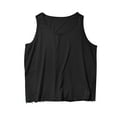 thumbnail image 5 of USNSM Men's Plus Size Scoop Neck Tank Tops Oversized Summer Casual Sleeveless Shirts Solid Color Loose Fit Tee Black S, 5 of 6