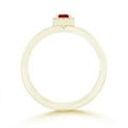 thumbnail image 2 of ANGARA Natural Square Ruby Stackable Ring with Diamond Halo in 14K Yellow Gold for Women (Size-3mm) | July Birthstone, Birthday, Anniversary, Jewelry Gift for Women | Natural Ruby Ring, 2 of 7