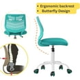 thumbnail image 4 of HYJY Task Chair for Teens Boys Girls 360 Slip Wheels Breathable Fabric Soft Pad Swivel Seat Ergonomics Backrest, Height Adjustable Liftup 29.5"-34.3" (Aqua), 4 of 18