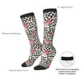 thumbnail image 4 of Sikiie Rose Mix Leopard 3 Knee Socks, High Socks Long Stretchy Sock Women Knee High Stocking, Long Socks for Women, 4 of 6