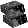 thumbnail image 1 of Cargador para Teléfonos UltraChargeX 2 Pzas 100W Estación de Carga QI USB Negro., 1 of 1