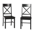 thumbnail image 2 of Walker Edison Traditional Wood Dining Chairs, Set of 2, Antique Black, 2 of 11