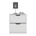 thumbnail image 5 of LiviNest Compact Nightstand for Small Spaces: 16-Inch Narrow 2-Drawer Storage - Modern White Bedside Table for Apartments & Dorms, 5 of 6