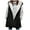 Black, variant on Ladies Sherpa Fleece Lined Long Vest Jackets Hoody Pockets Sleeveless Coat Horn Buttons Faux Suede Thick Cardigan (X-Large, Wine)