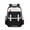Black, variant on Vintage Color Block Reflective Polyester Backpack, Large 5 Compartment Bag with Detachable Waist Belt, Lightweight for Daily Night Outdoor School Use