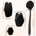 thumbnail image 6 of Silicone Body Scrubber Set, 4 Pcs Exfoliating Bath Brush Set with Long Handle Back Scrubber, Facial Cleansing Brush and Shower Body Brush for Bath and Shower,Oval, 6 of 6