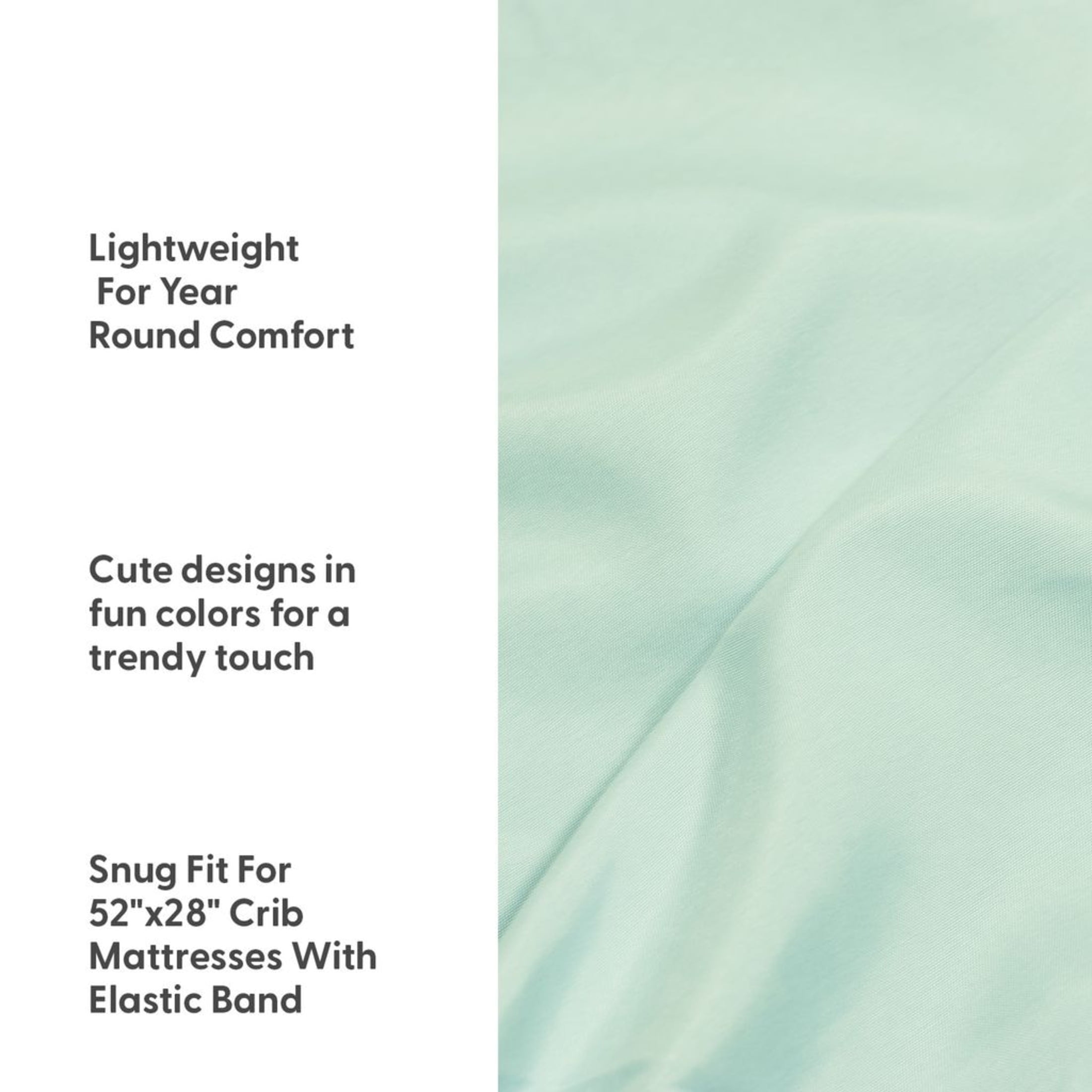 The Peanutshell Fitted Crib Sheets for Boys or Girls, 4 Pack Set, Green Botanical Leaf