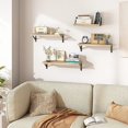 thumbnail image 6 of Portable Wall Mounted Rack Stylish Floating Wall Shelves for Living Room Bedroom, 6 of 7