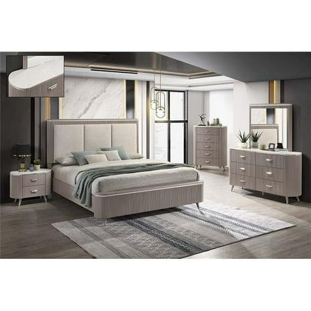 J&M Furniture 19855-Q Opal Bed - Queen Size