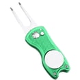 thumbnail image 1 of Metal Foldable Golf Divot Repair Tool With Golf Ball Marker green, 1 of 6
